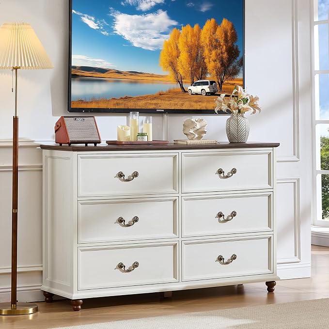 Joaxswe Farmhouse 6 Drawers Dresser - Image 9