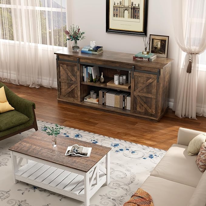 YESHOMY TV Stand for Televisions up to 65 Inches, - Image 3