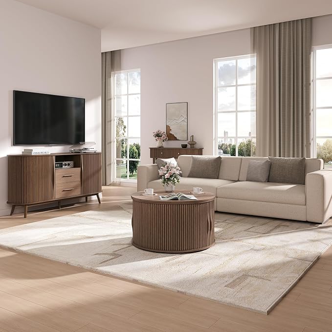 JOINICE 31.5" Round Lift Top Coffee Table - Image 6
