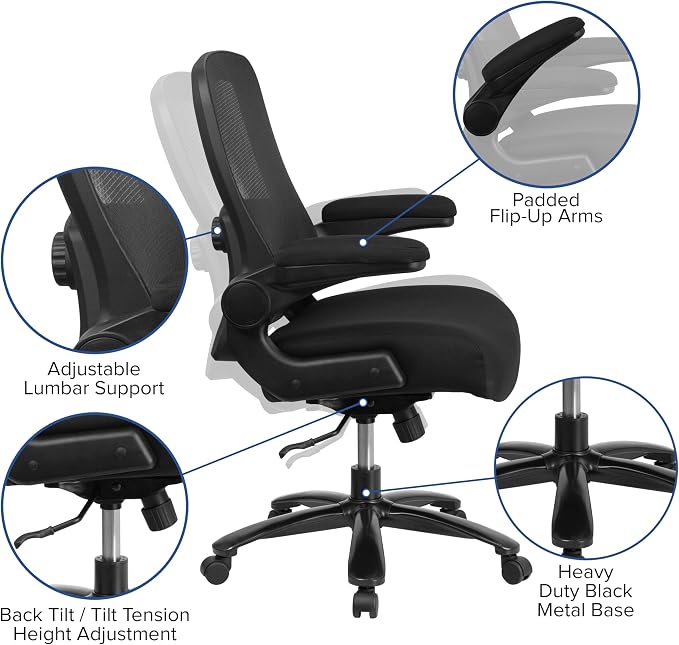 Flash Furniture Big & Tall Swivel Office and Gaming Chair - Image 12