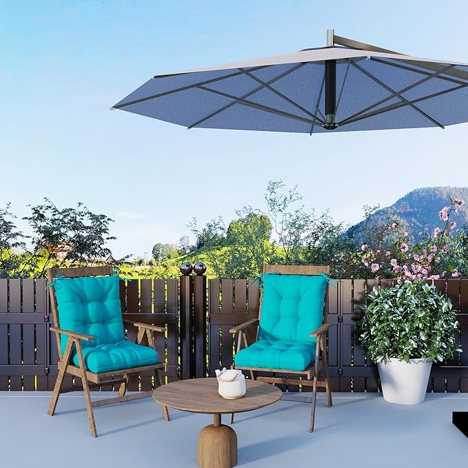 Outdoor Chair Cushion, High Back Soft Seat Pad - Image 2