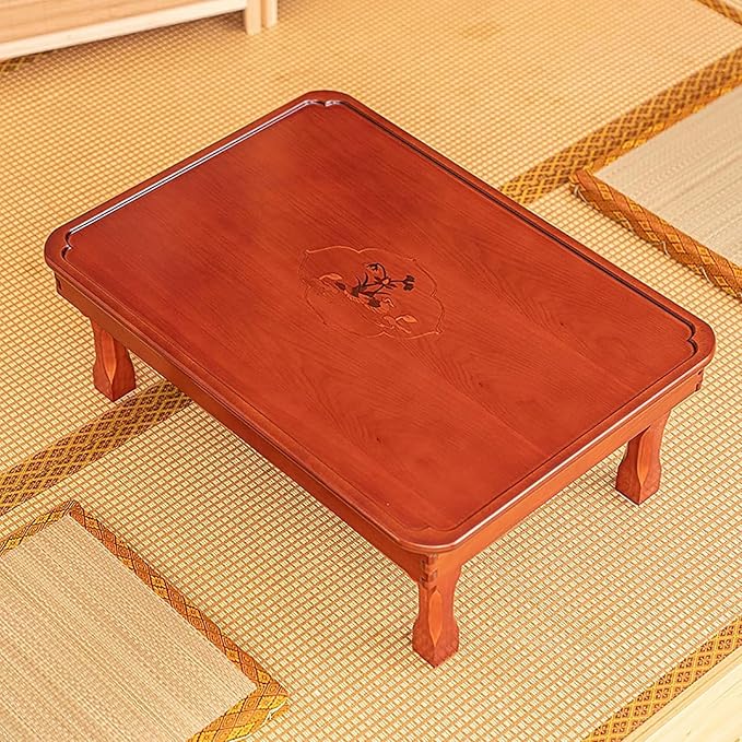 Rectangle Coffee Table, Japanese Style Solid Wood Floor Table by Unknown