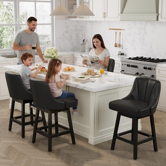 YaFiti Swivel Bar Stool 1 Pcs, 26 Inch Counter Height Bar Stools - Image 8