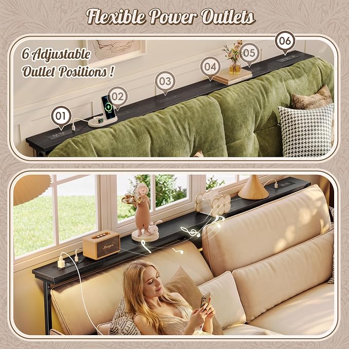 Huuger 78.7 Inch Behind Couch Table - Image 6