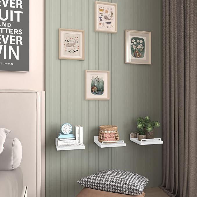 RYOFOBETTO Small Floating Shelf, 6 X 6 Inches Farmhouse Wall Shelves - Image 5
