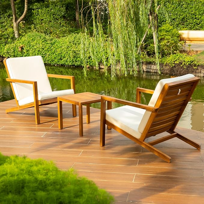 IDZO Natural 3-Piece Patio Bistro Sets - Image 2
