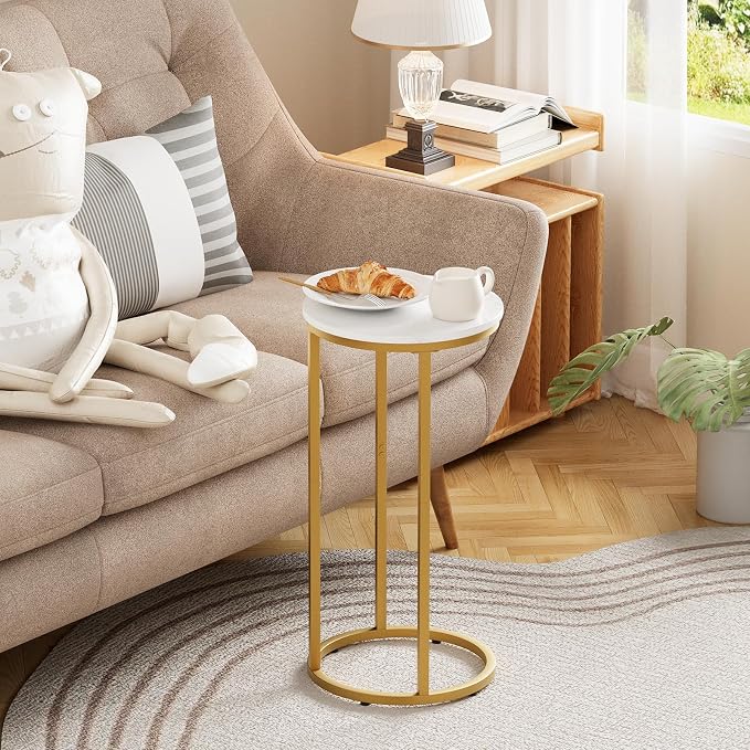 C Shaped End Table, Couch Side Tables - Image 8