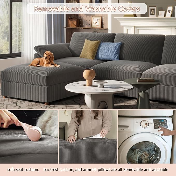 EASE MOOSE Oversized Sectional Modular Sofa, L Shape Sectional Couch - Image 8