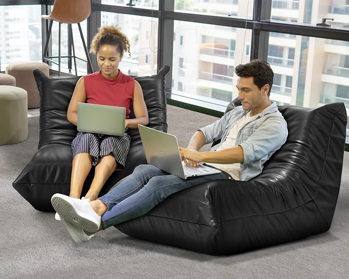 Hobestluk Giant Bean Bag Chair Lazy Floor Sofa, Memory Foam Fireside Sofa - Image 7