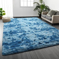 Deerhoo Large Shag Area Rugs 8 x 10, Tie-Dyed Plush Fuzzy Rugs by Deerhoo