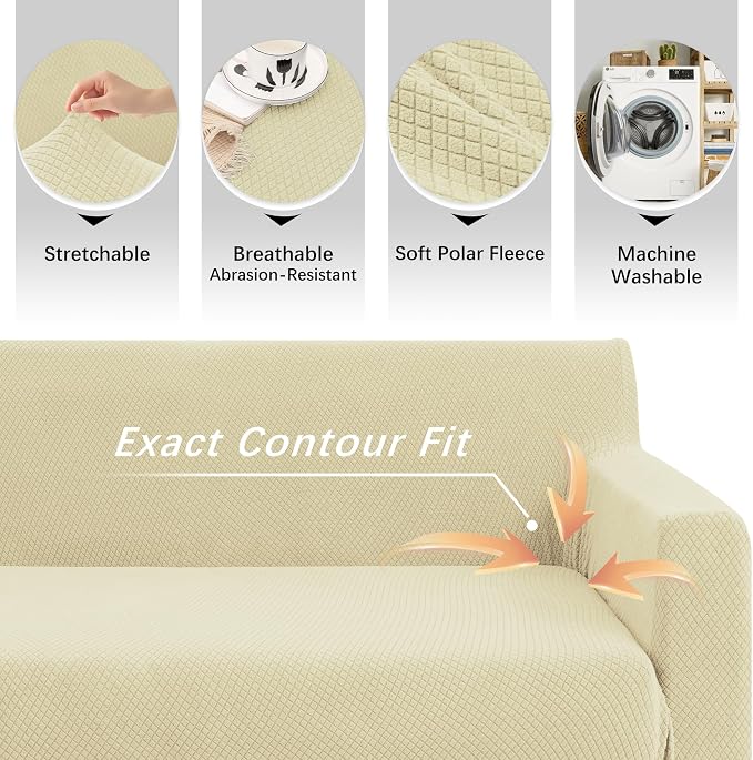 Arfntevss Stretch Sectional Couch Covers L Shaped Corner Sectional Sofa Cover - Image 5
