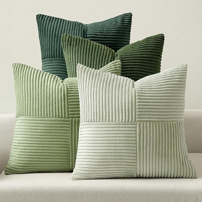 MIULEE Spring Green Decorative Throw Pillow Covers 20x20 Inch Set of 4 Boho by MIULEE