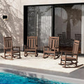 SERWALL Oversized Rocking Chair Set of 4 Outdoor, HDPE Outdoor Rocking Chair by SERWALL