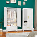 erosoei 71" H Metal Armoire Wardrobe Closet by erosoei