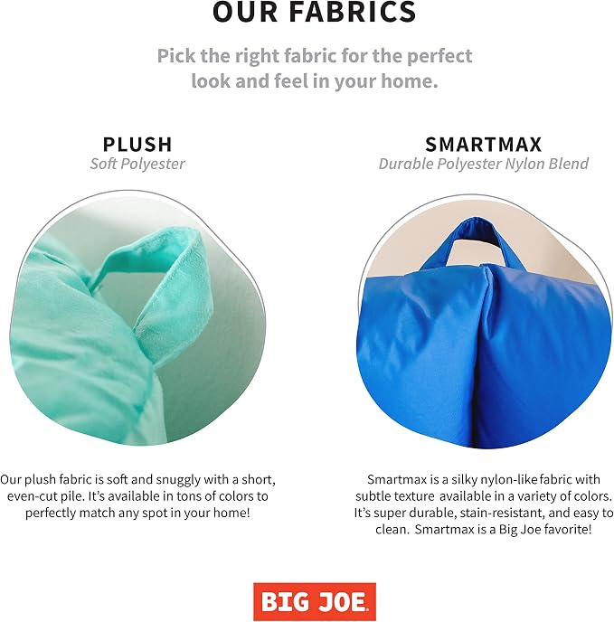 Big Joe Milano Beanbag Chair Kid's Sapphire Smartmax - Image 7