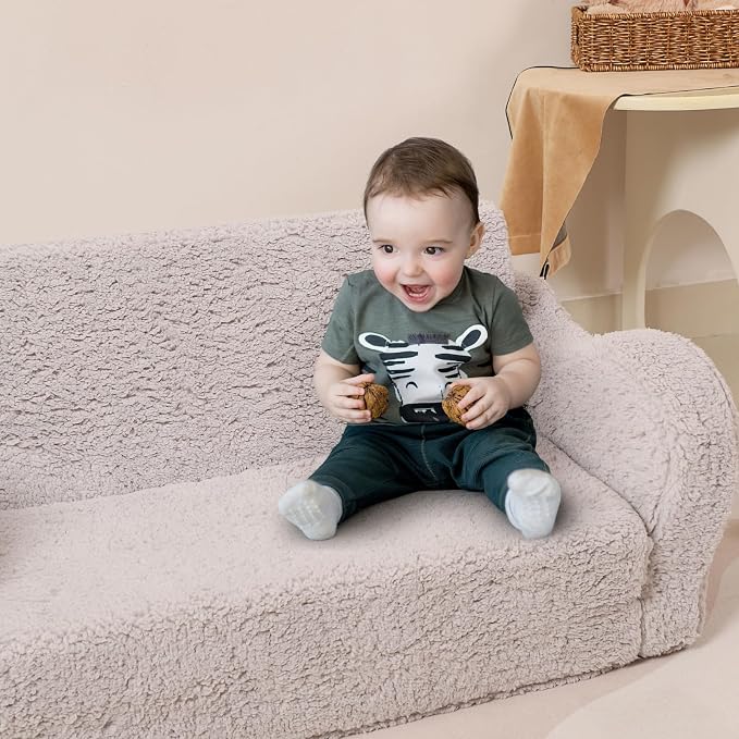MOMCAYWEX Kids Sofa, 2-in-1 Flip-Out Foam Couch, Soft Play Lounge Chair - Image 6