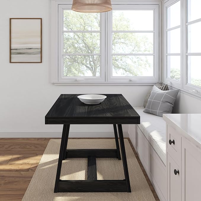 Plank+Beam 48 Inch Farmhouse Dining Table, Rustic Solid Wood Kitchen Table - Image 5