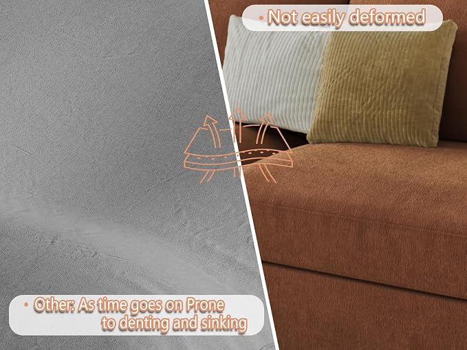 EASE MOOSE Modular Sectional Couch, Oversized Deep Seat U Shape Sectional Couch - Image 8