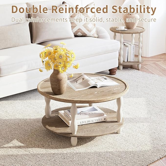 karlott Round Coffee Table, 30.3" Coffee Tables - Image 4