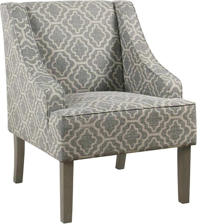 Homepop Home Decor | Upholstered Classic Swoop Arm Accent Chair | Accent Chairs by HomePop
