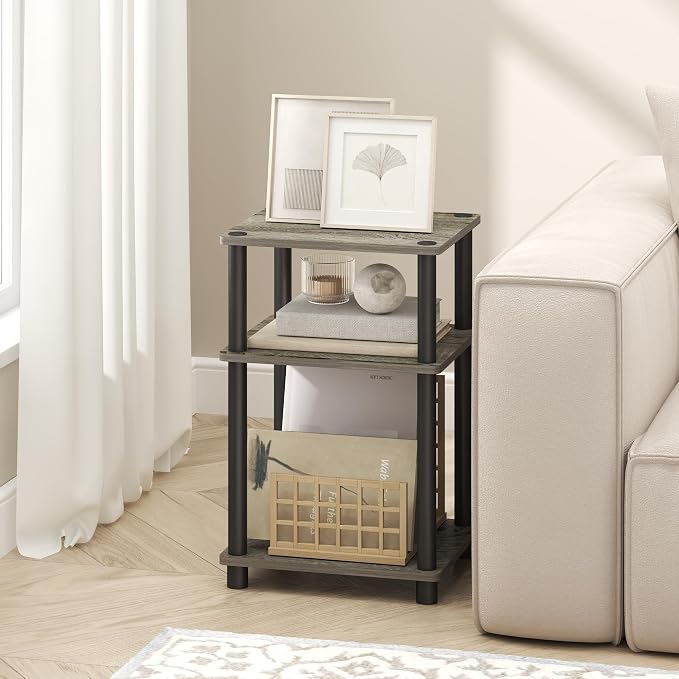 Furinno Turn-N-Tube Side Table, 3-Tier End Table - Image 2