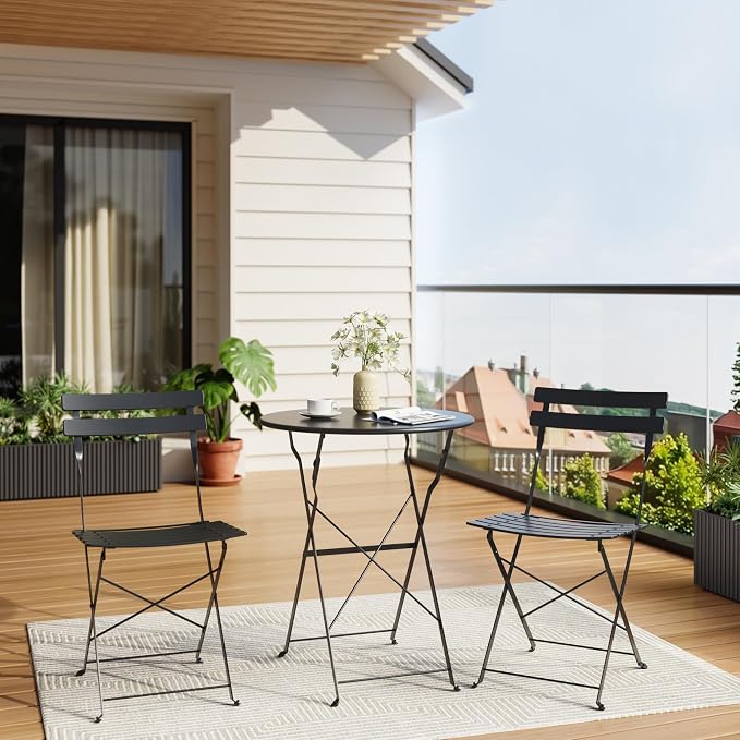GarveeLife Outdoor Metal Bistro Set, 3-Piece Patio Furniture Set - Image 2