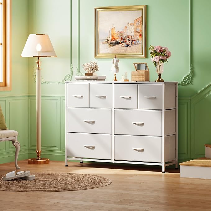 WLIVE Dresser for Bedroom with 8 Drawers, Wide Fabric Dresser for Storage and - Image 8