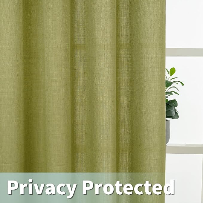 LAMIT Natural Faux Linen Curtains - Image 4