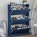 BORNOON Shoe Cabinet with 3 Flip Drawers, Hidden Wood Shoe Cabinet, by BORNOON