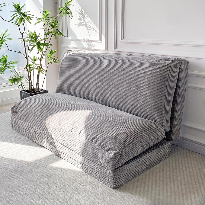 MAXYOYO Folding Sofa Bed, Extra Thick and Long Floor Sofa Convertible Sleeper by MAXYOYO