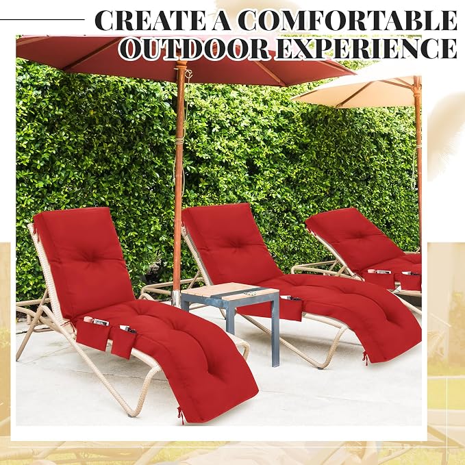 Kigley Outdoor Chaise Lounge Cushions - Image 6