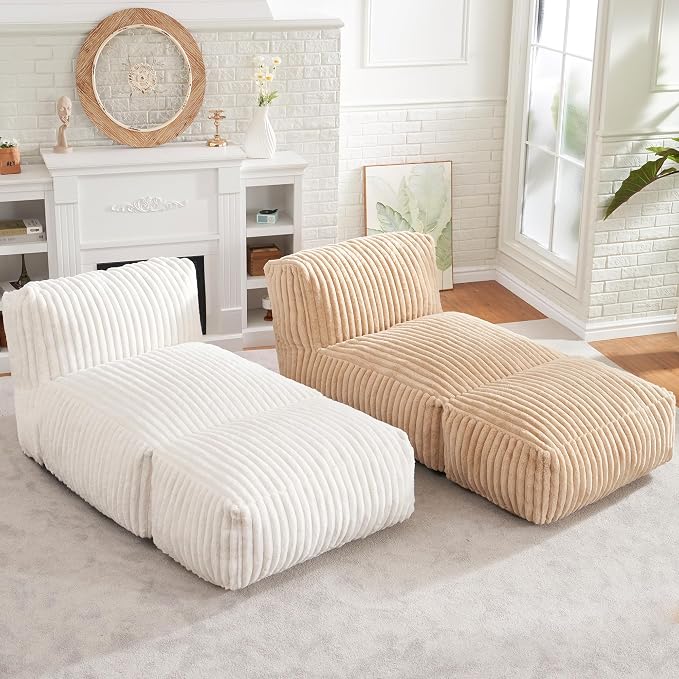 Hobestluk Big Bean Bag Lounger Chairs Large Beanbag Chair - Image 7