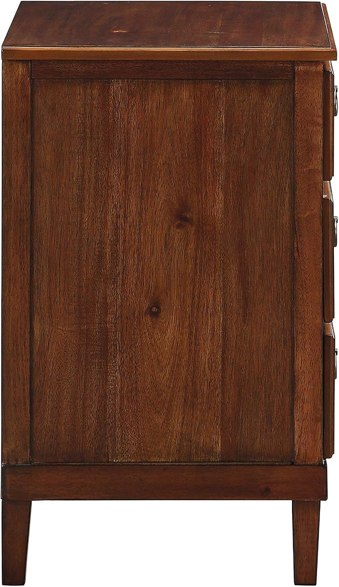Brown 3-Drawer Nightstand with Eco-Friendly Materials, Promotes Sustainable - Image 7