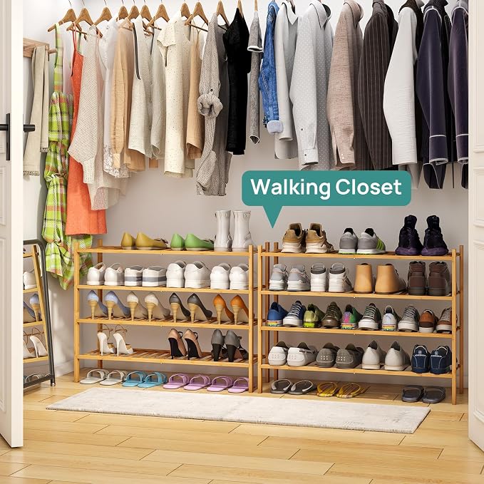 viewcare Shoe Rack, 4-Tier Long Shoe Rack - Image 2