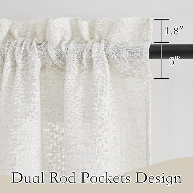 RYB HOME Window Topper Curtains - Image 2