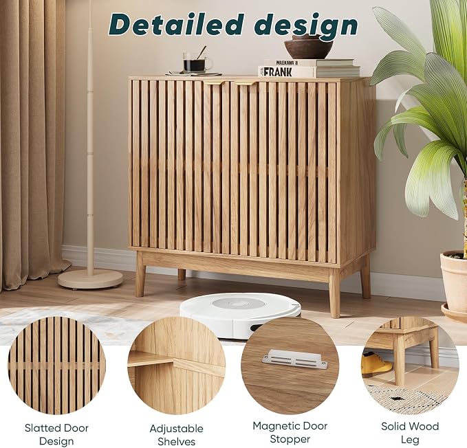 Kiasthome Wooden Sideboard Buffet Cabinet - Image 5