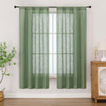 Chyhomenyc Semi Sheer Curtains 63 Inch Length 2 Panels by Chyhomenyc