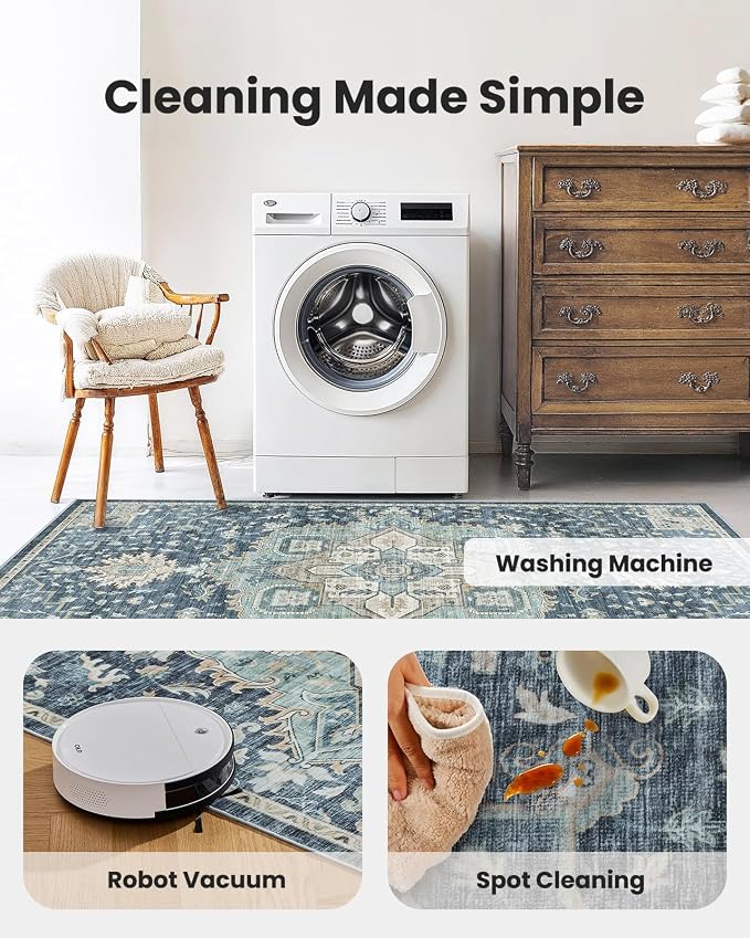 AMADA HOMEFURNISHING 6x9 Area Rugs, Vintage Rugs - Image 4