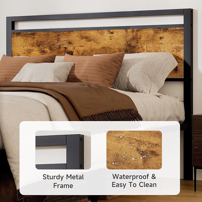 Z-hom Upgraded Full Size Bed Frame, Heavy Duty Metal Sturdy Full Bed Frame - Image 4