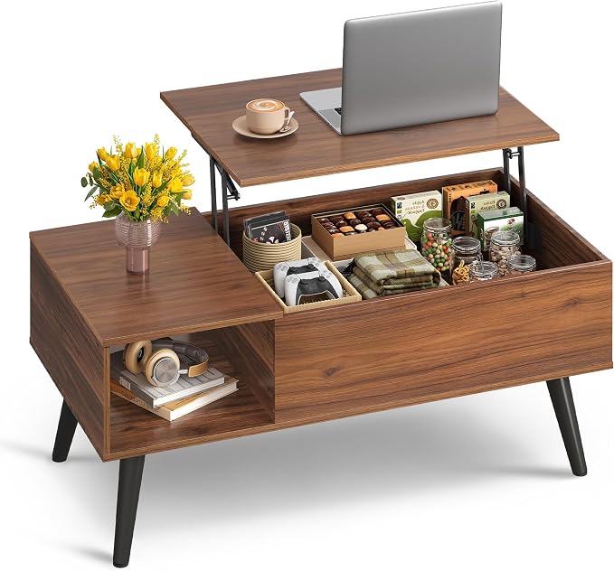 WLIVE Coffee Table for Living Room, Lift Top Coffee Table by WLIVE