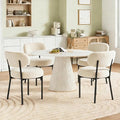DUMOS Dining Chairs Set of 2, Mid Century Modern Chair Round Upholstered Curved by DumosLifestyle