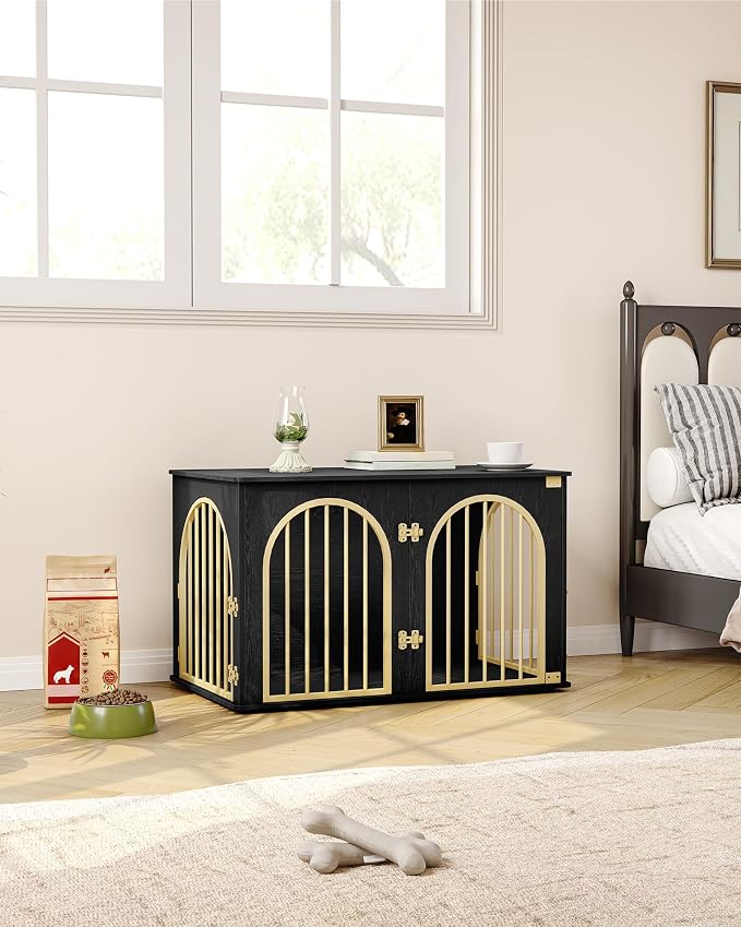 Hzuaneri 39.4" Wooden Dog Crate Furniture, Indoor Dog Kennel Dogs Cage - Image 7