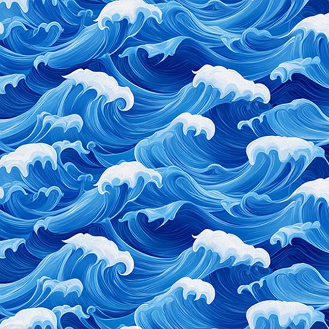 HOMETITUTE Ocean Blue Wave Pattern Wallpaper Peel and Stick Self Adhesive Vinyl - Image 9
