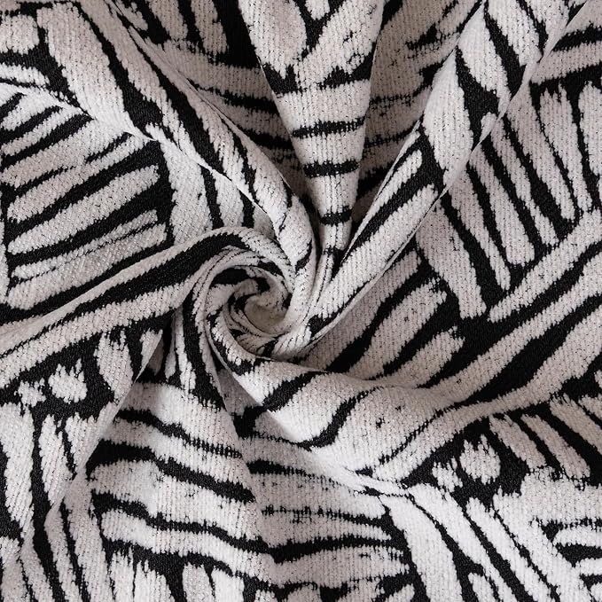 VClife Boho Couch Cover, Abstract White and Black Line Geometric Jacquard Couch - Image 9