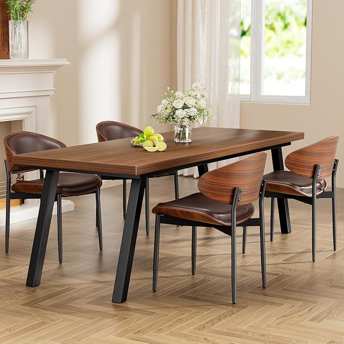 YaFiti Dining Chairs Set of 6, Dining Room and Kitchen Chairs, Mid Century - Image 9