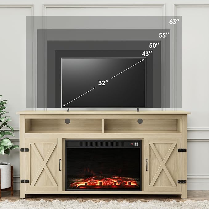 YESHOMY Fireplace TV Stand for Television up to 65+ Inch - Image 6