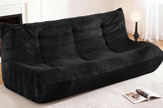 Bean Bag 3-Seater Chair Big Sofa Beanbag Chair by Cansunna