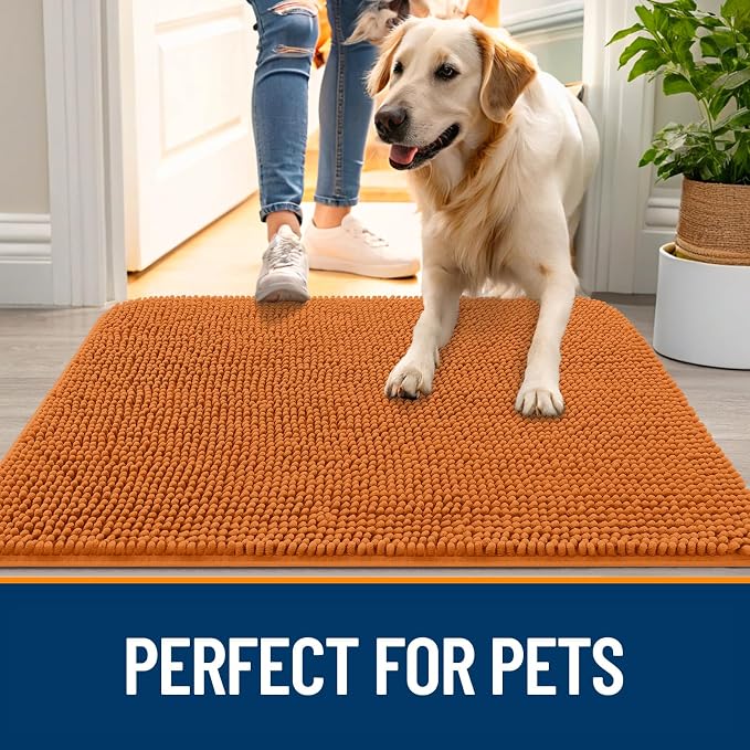 OLANLY Dog Door Mat for Muddy Paws 47x17, Absorbs Moisture and Dirt, Absorbent - Image 6