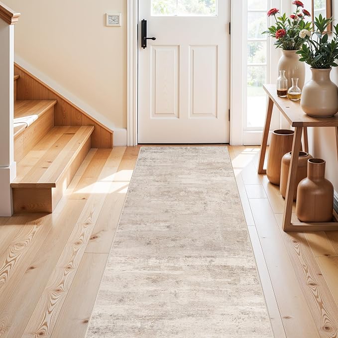 2x6 Washable Runner Rug for Kitchen: Easy-Clean Stain Resistant Carpet for by YOUFORTONG