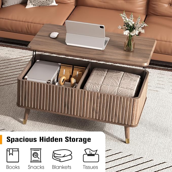 SULIVES Lift Top Coffee Table - Image 3